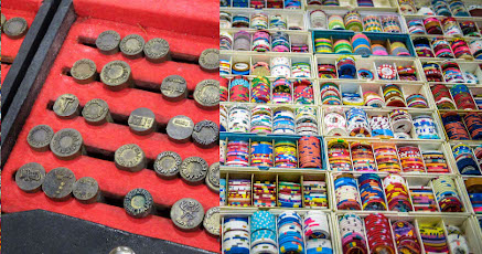  rare chips, roulette chips, counterfeit chips, illegal casino chips, odd denomination chips and collections dedicated to sports and even aliens. 